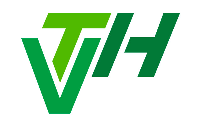 a green and white logo